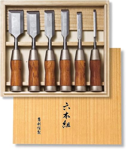 大工用 鑿セット 追入れ鑿 6本組 24mm/18mm/15mm/12mm/9mm/6mm