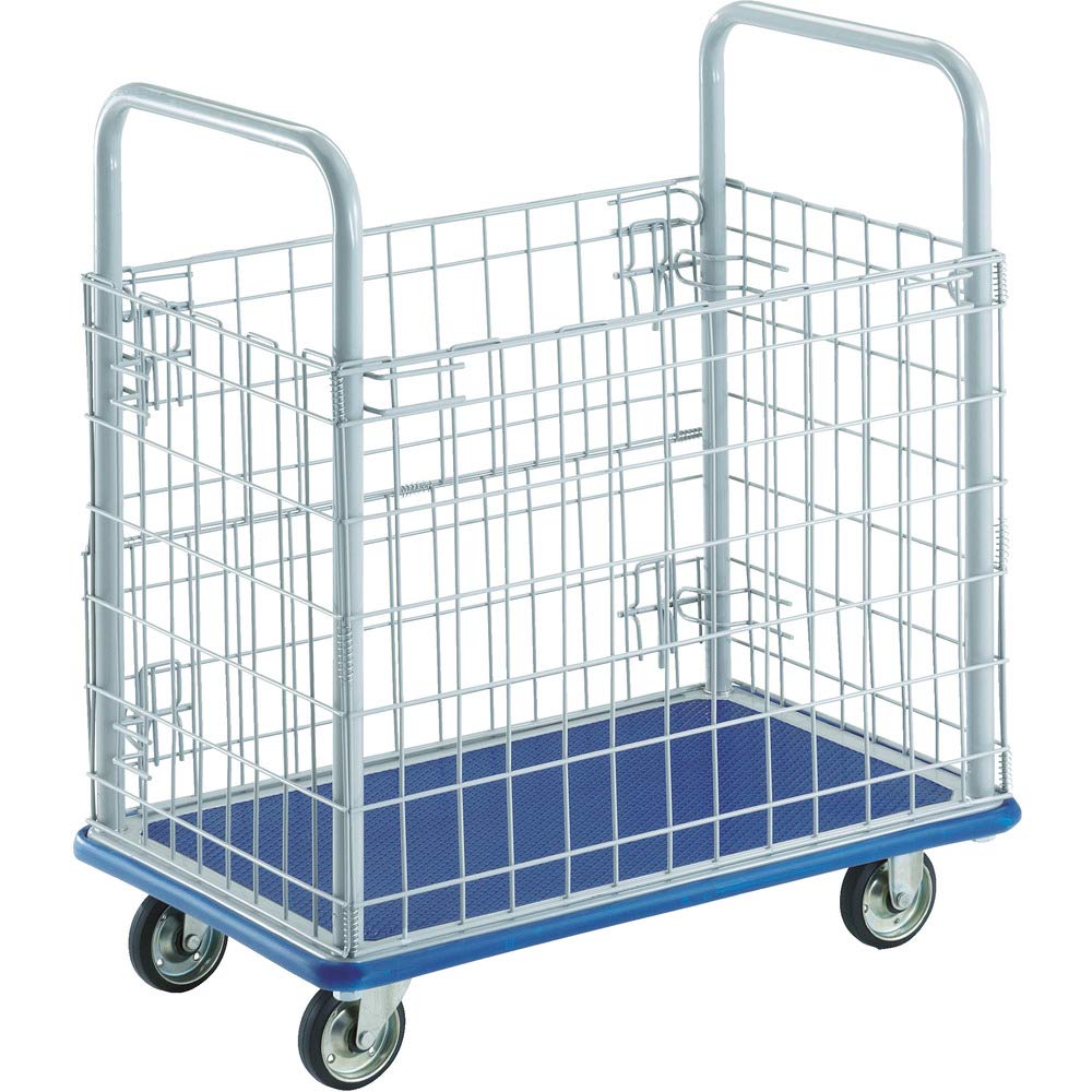 TRUSCO プレス製台車 ドンキーカート 金網付 810×510 207N