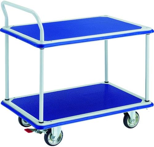 TRUSCO プレス製台車 ドンキーカート 2段式片袖タイプ 915×615 ストッパー付 304NS