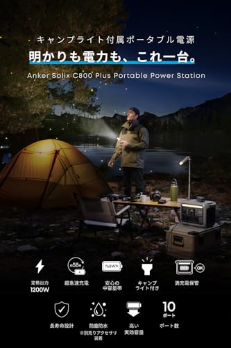 Anker SOLIX C800 Plus ポータブル電源 768Wh