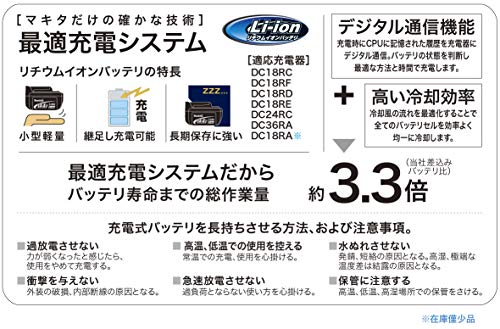 マキタ BL1860B リチウムイオンバッテリ 18V 6.0Ah