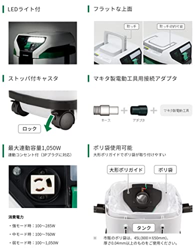 HiKOKI RP150YD(L) 電動工具用集じん機 粉じん専用 15L