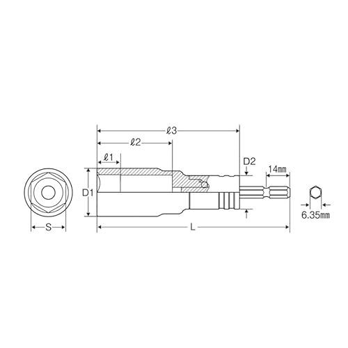 ミトロイ(MITOLOY) ES-17 軸交換 超耐久ビットソケット 17mm
