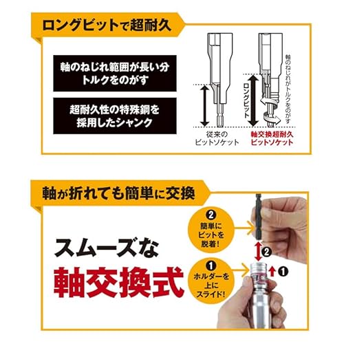 ミトロイ(MITOLOY) ES-17 軸交換 超耐久ビットソケット 17mm