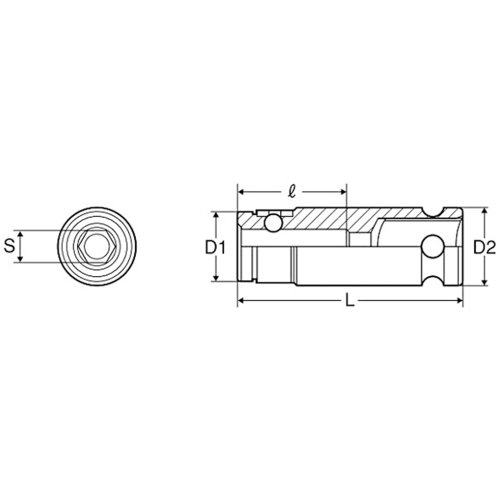 ミトロイ(MITOLOY) PBH202 ビットホルダーソケット 1/4インチ