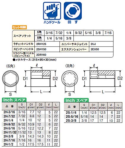 MITOLOY S216 ソケットレンチセット 1/4インチ 16点