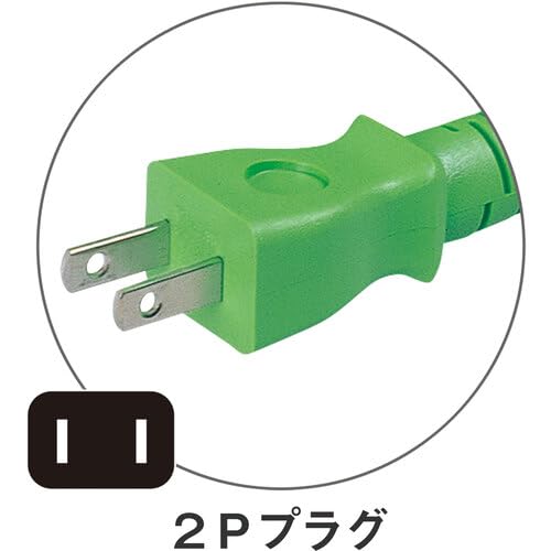 日動工業 MRS-20-G 十字トリプル延長コード アース無し 20m 緑