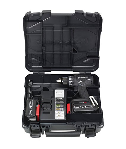 EZ74A2LJ2G-B 充電ドリルドライバー 18V 5.0Ah 電池2個・充電器・ケース付 ブラック