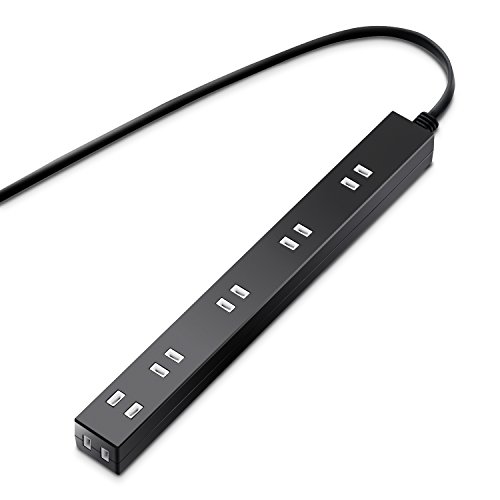 エレコム T-NSLK-2620BK 電源タップ 6口 2m 雷ガード 幅広コンセント 黒