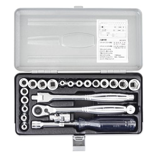 TONE S2187C ソケットレンチセット 差込角6.35mm（1/4