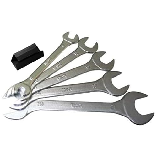 トップ工業(TOP) 超薄スパナ5本組セット 全サイズ厚さ3mm ホルダー付 CU-5000