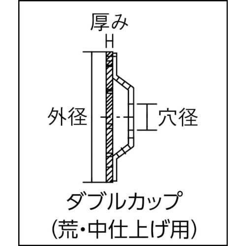 TRUSCO TDCW-4D ダイヤモンドカップホイール Φ100mm ダブルタイプ