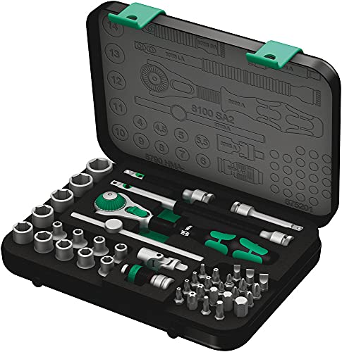 Wera 8100 SA 2 Zyklop Speed ラチェットセット 1/4インチ 42点