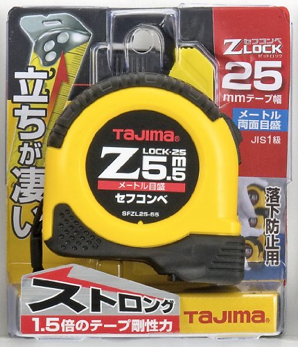 Tajima SEF Z-Lock 25 Tape Measure 5.5m SFZL2555BL