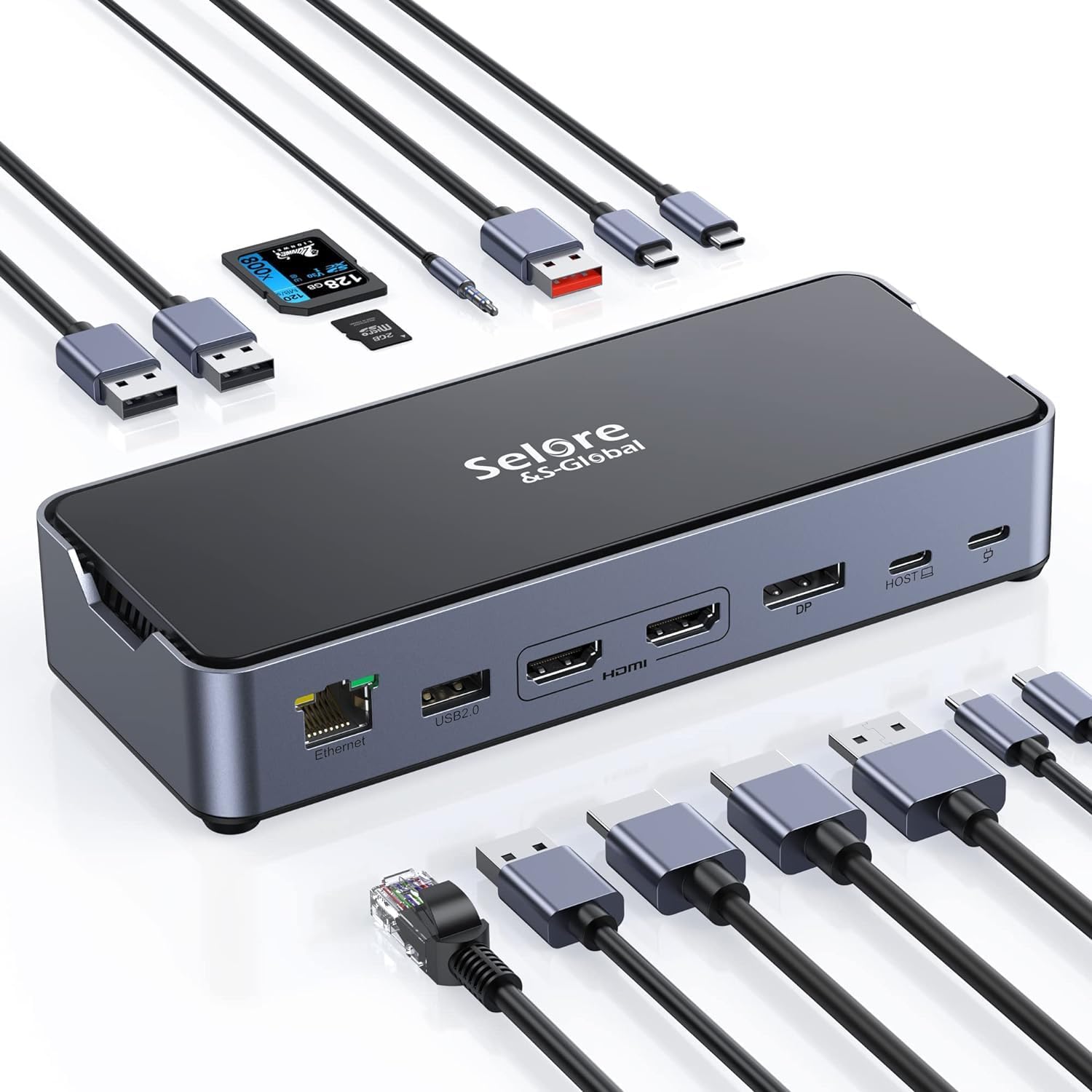 15-in-1 USB-Cドッキングステーション(トリプルディスプレイ/単一モニタ8K対応)