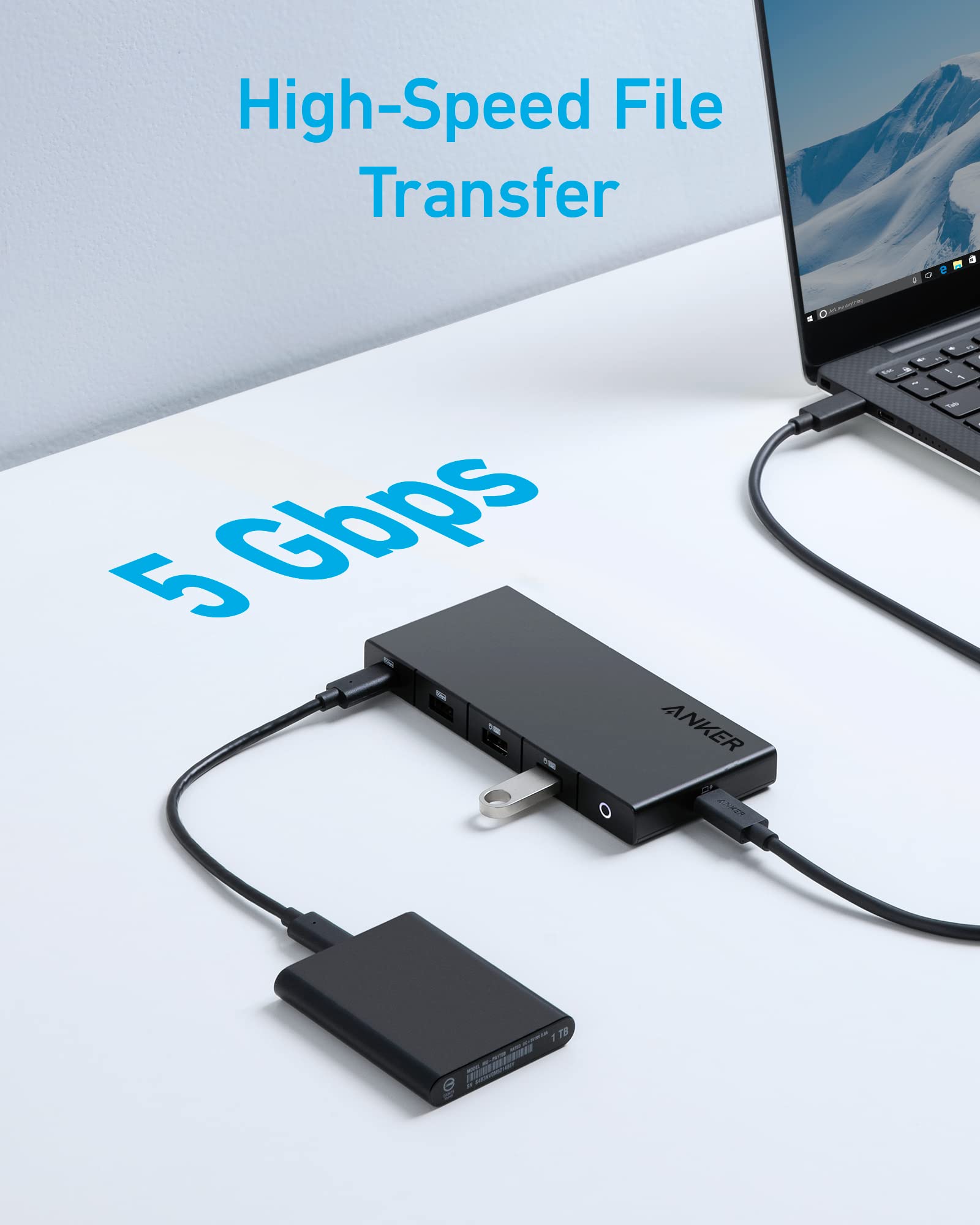 Anker 364 USB-C Hub (10-in-1, Dual 4K HDMI, 85W Durchgangsladung)