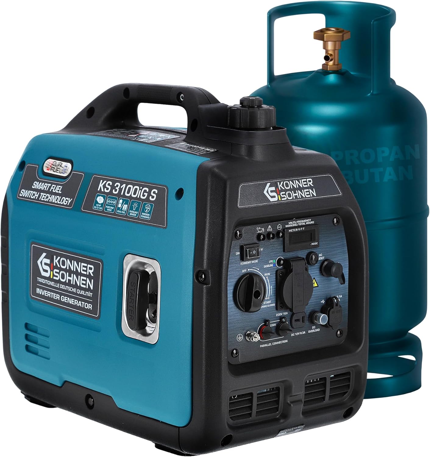Könner & Söhnen Inverter-Generator KS 3100iG S, Nennleistung 3.100 W