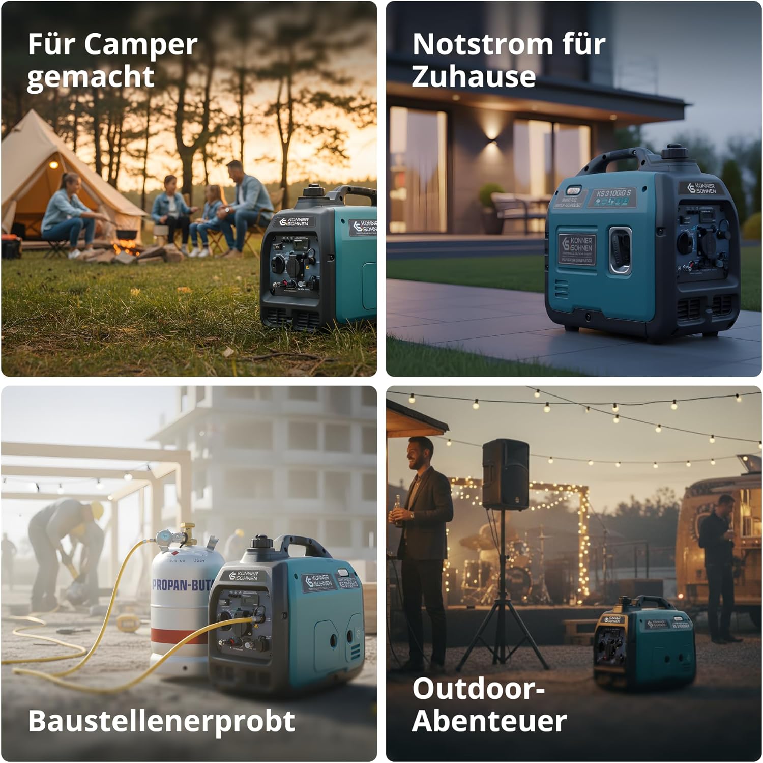 Könner & Söhnen Inverter-Generator KS 3100iG S, Nennleistung 3.100 W