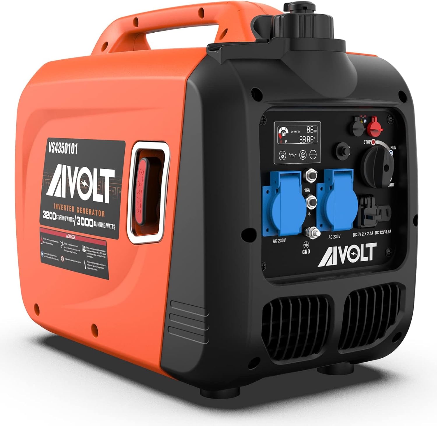 Generador Inverter AIVOLT 3200W, Potencia Nominal 3.000 W