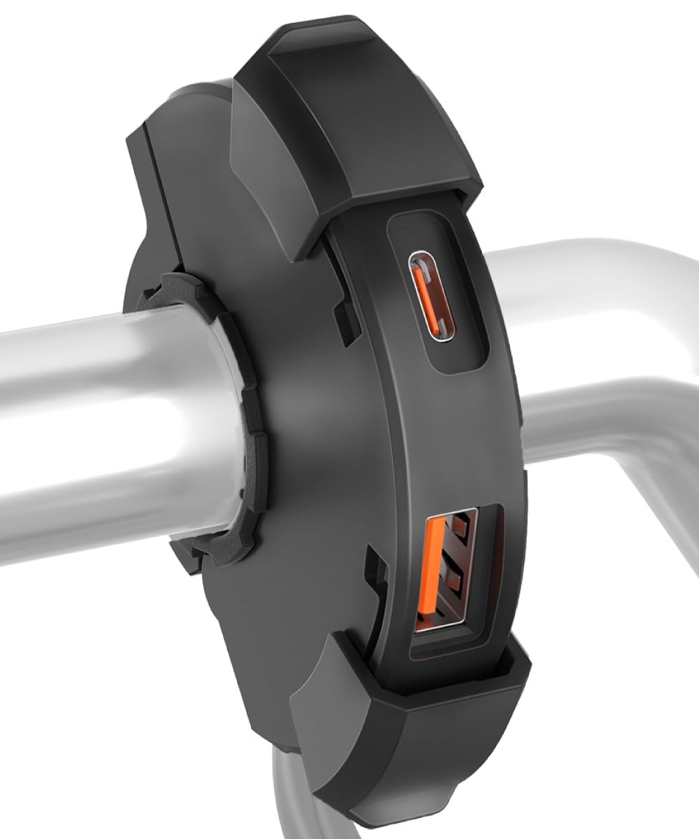Kaedear KDR-M3D Clamp-Mount USB-A + USB-C Charger
