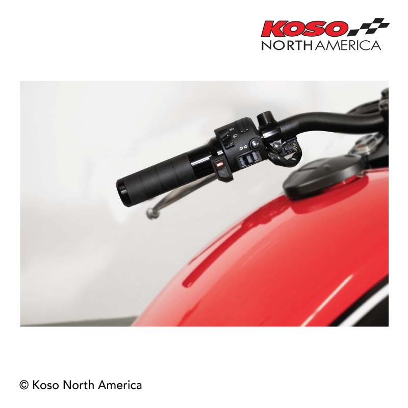 Koso Titan-S Heated Grips (Universal, Chrome)