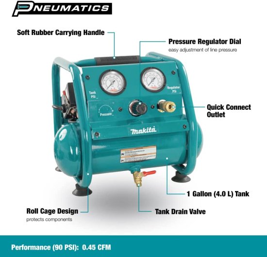 マキタ(Makita) コンパクトエアーコンプレッサー AC001