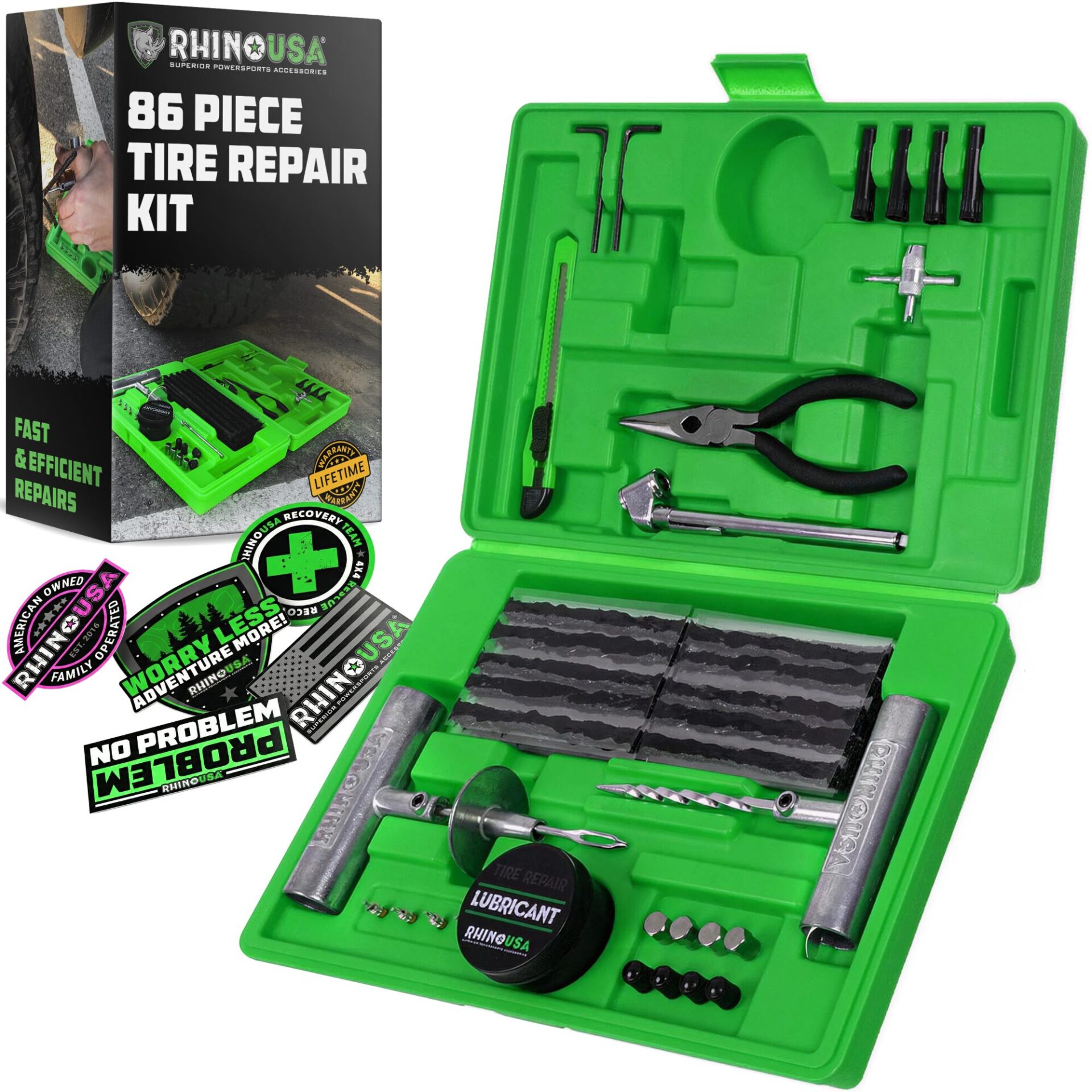 Rhino USA Tire Repair Kit (86-Piece)