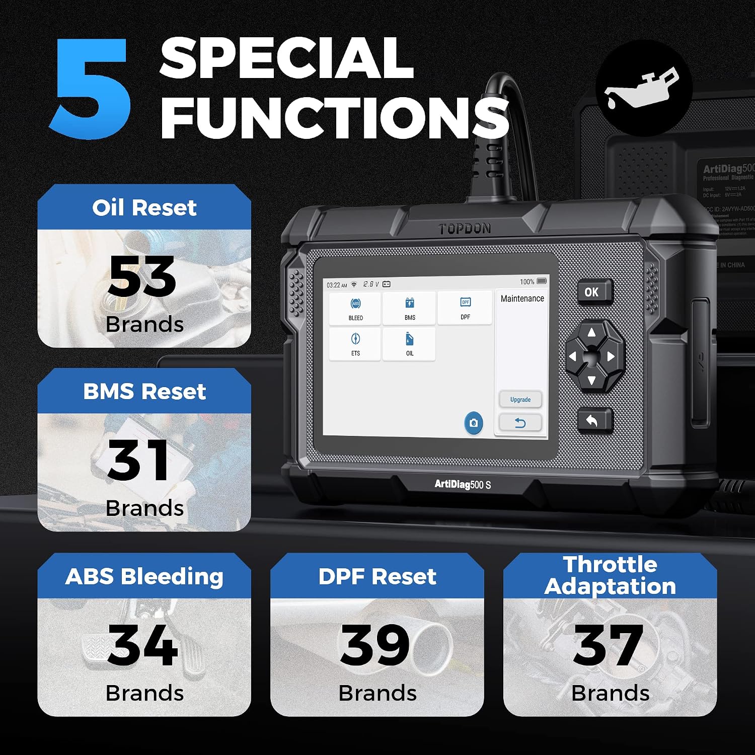 TOPDON AD500S OBD2 4-System-Diagnoseger&auml;t