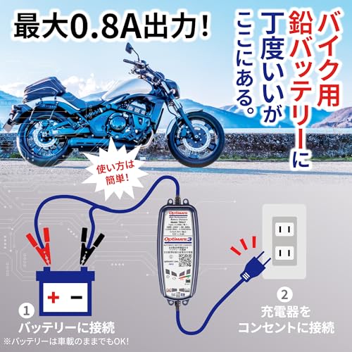 TECMATE OptiMate3 TM-447 使用イメージ