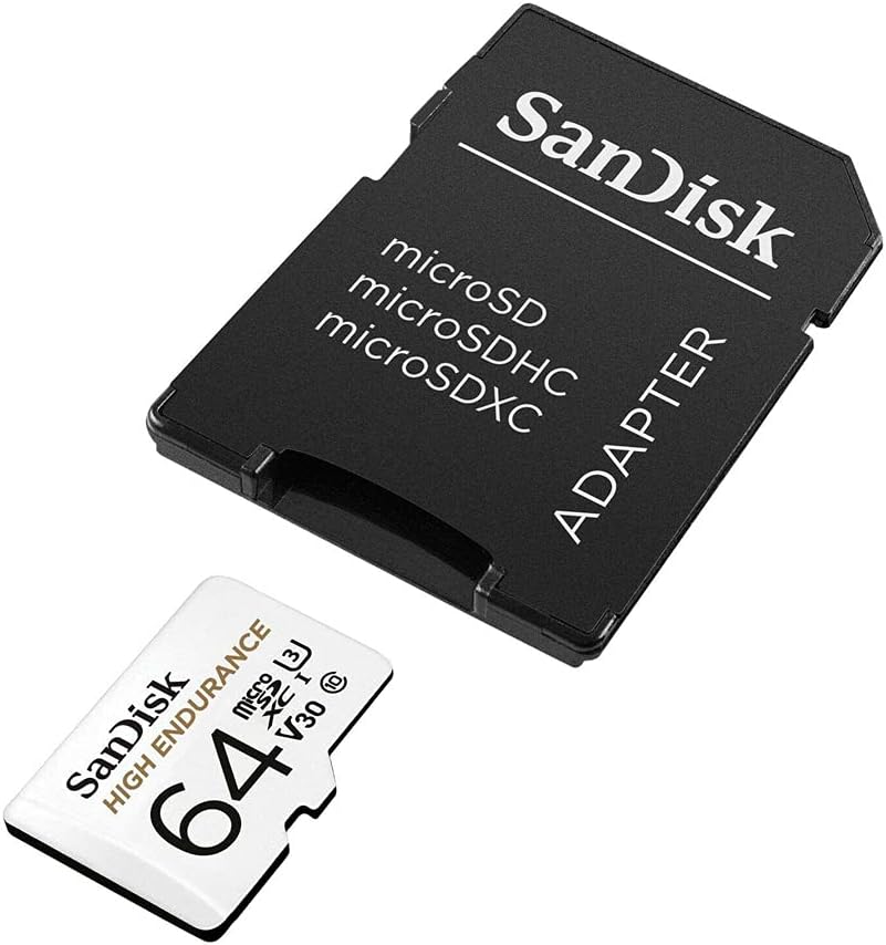 SanDisk 64GB High Endurance UHS-I microSDXC Memory Card with SD Adapter, 100MB/s Read, 60MB/s Write