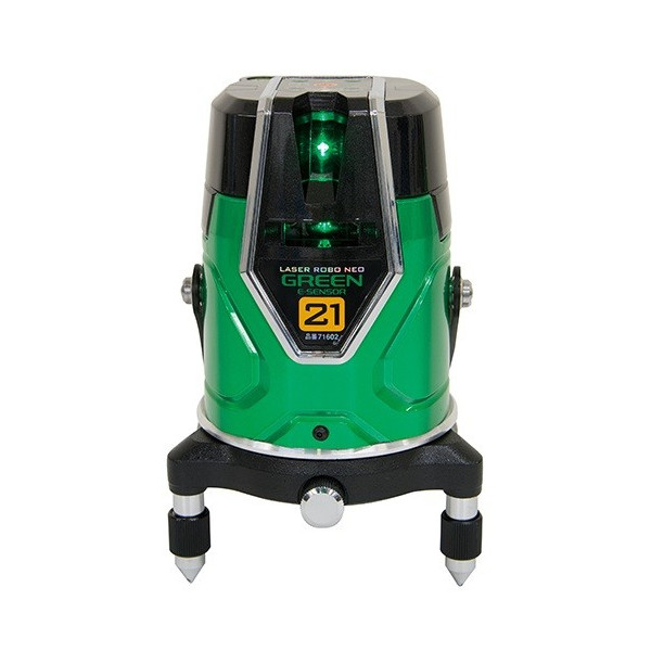 シンワ測定(Shinwa Sokutei) レーザー墨出し器 レーザーロボ グリーン Neo E Sensor 21 71602