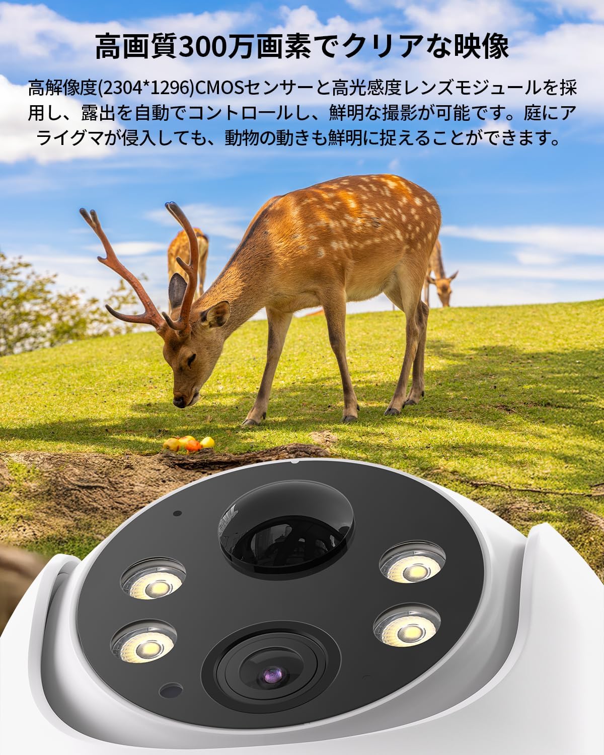 【電源/wifi不要・SIMカード&32GBMicro SDカード付属】ieGeek 4G LTE通信 防犯カメラ 屋外 ソーラー wifiなし SIMカメラ 監視カメラ 5W高効率ソーラー充電 15000mAHバッテリー 300万画素 PTZ機能360°