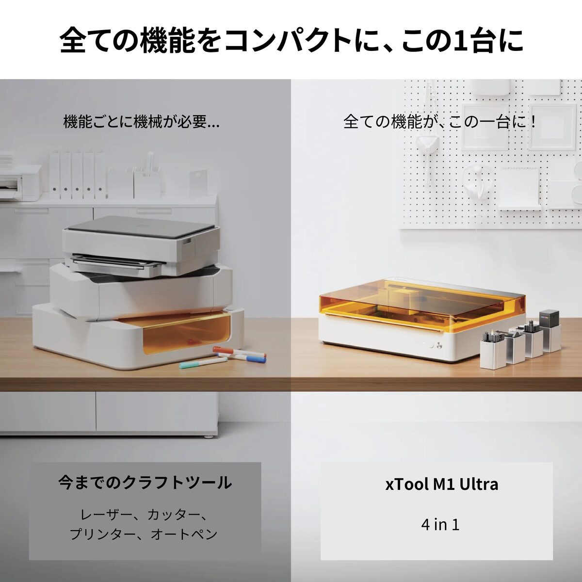 xTool M1 Ultra(10W・4-in-1クラフトマシン)