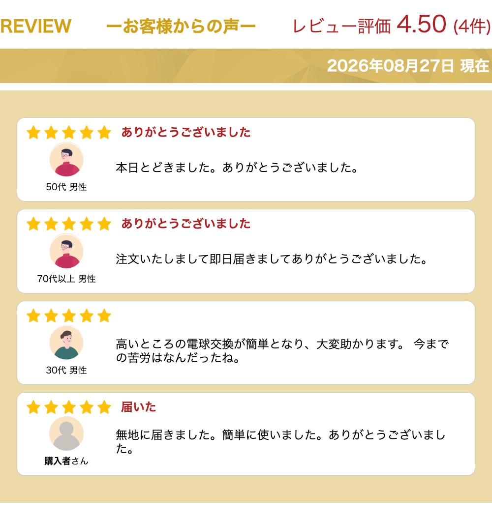 ランプチェンジャーセット(電球交換棒)