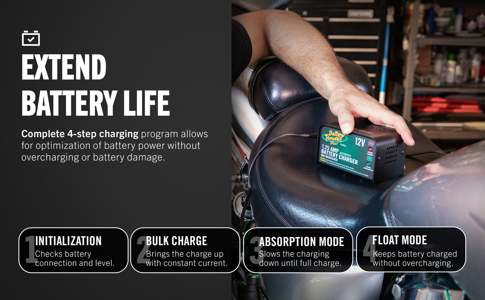 Battery Tender Plus battery charger use case