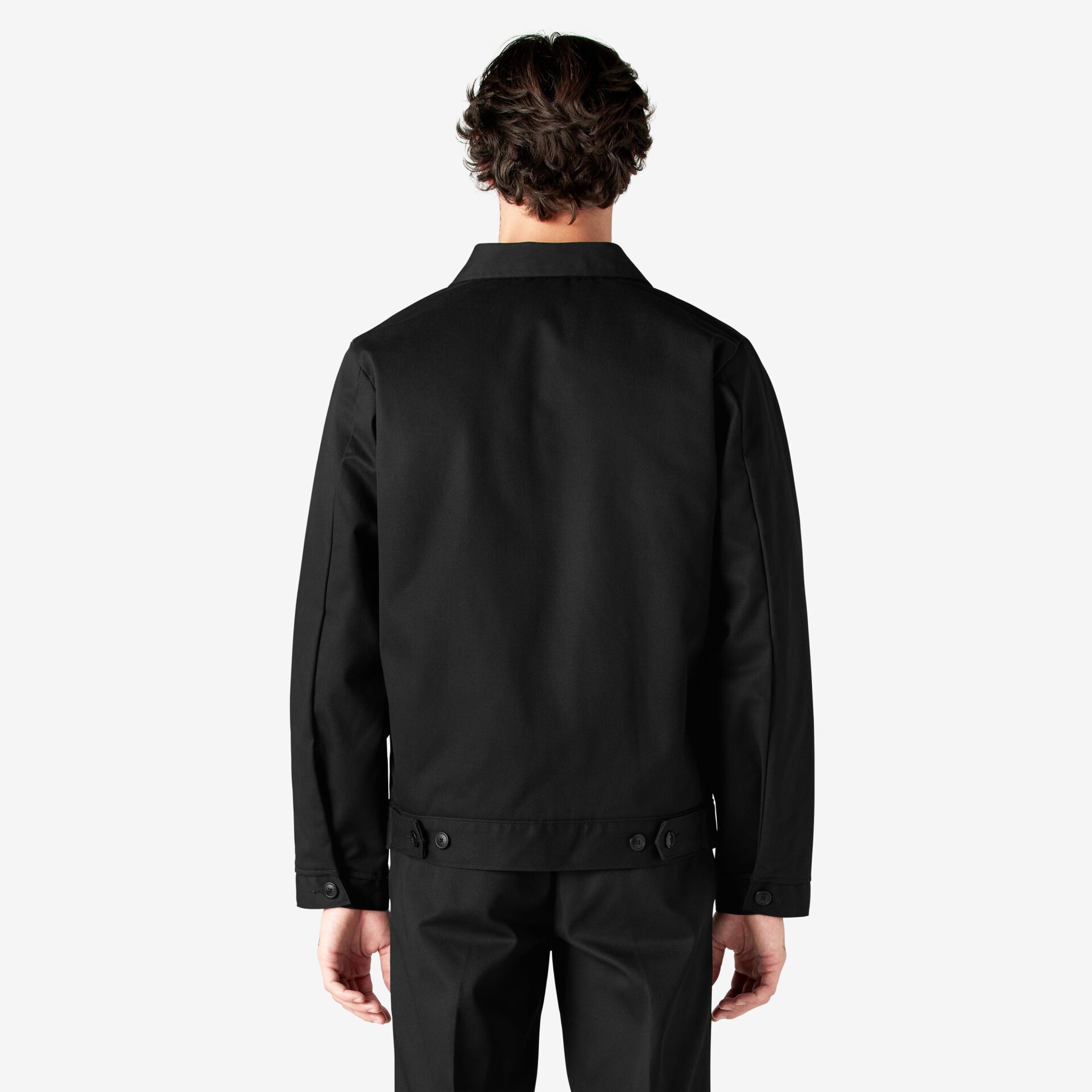 Dickies TJ15 Insulated Eisenhower Jacket in black, front view