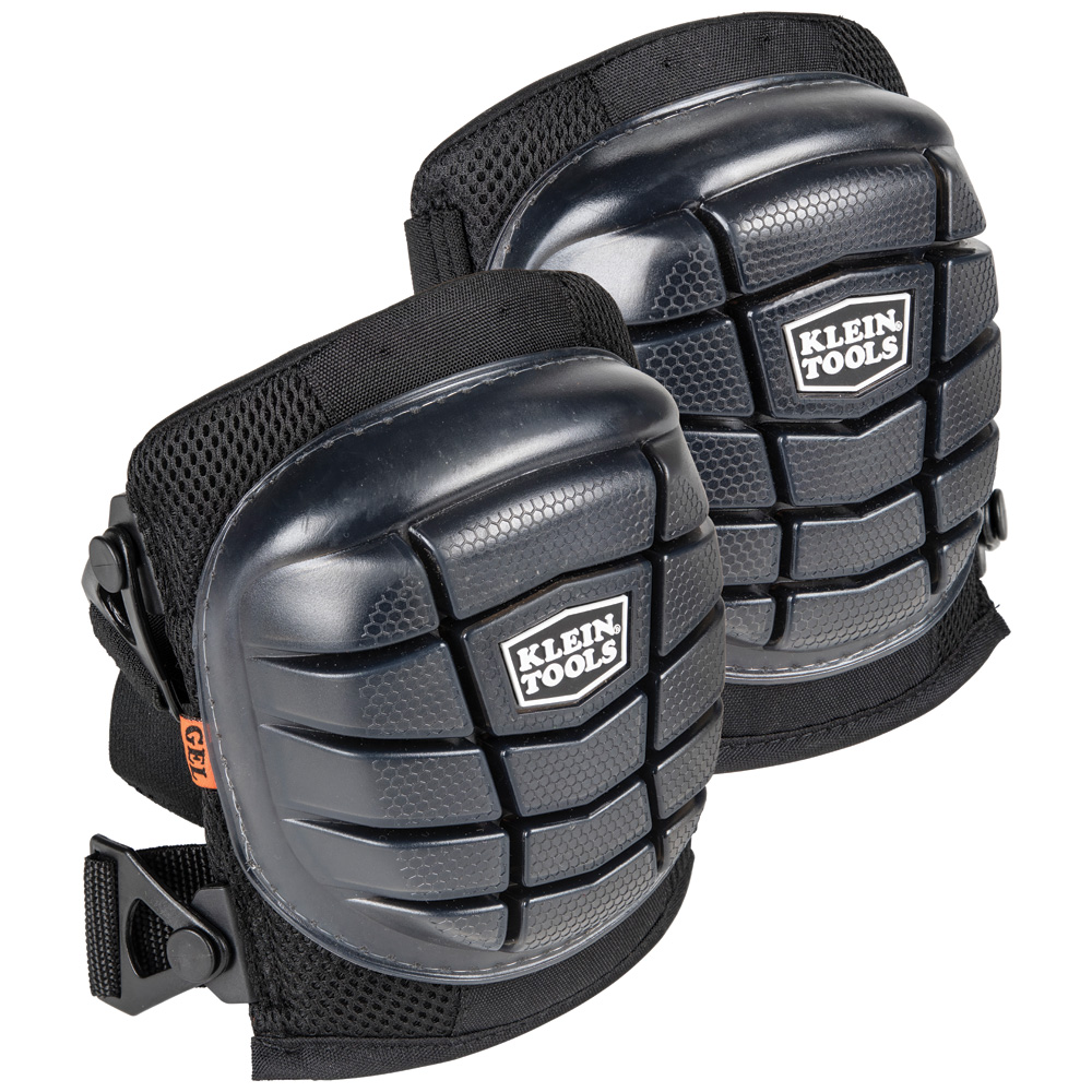 Klein Tools 60184 lightweight gel knee pad with slip-resistant rubber cap