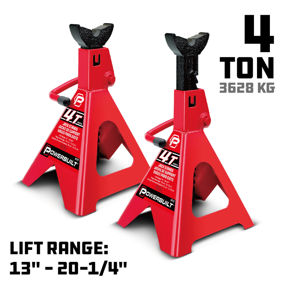 Powerbuilt 647529 4 ton ratcheting jack stands product photo