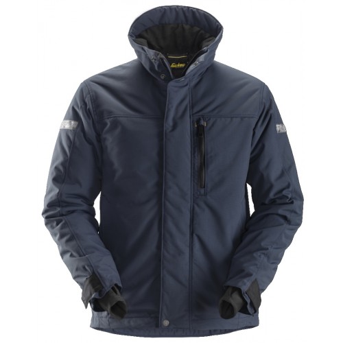 Snickers Workwear 1100 AllroundWork gef&uuml;tterte Winterarbeitsjacke in Schwarz