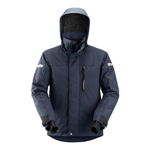 Chaqueta impermeable y aislada Snickers Workwear 1102 AllroundWork Waterproof 37.5 con capucha desmontable