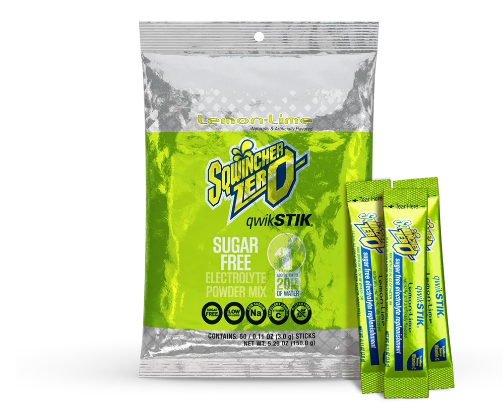 Sqwincher Qwik Stik ZERO Electrolyte Powder Packets