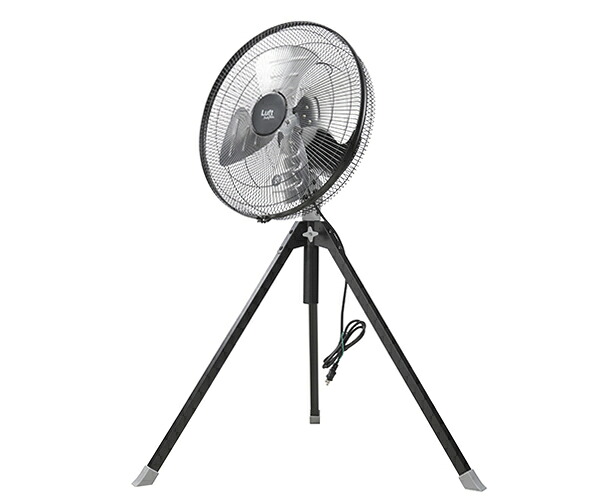 TRUSCO 全閉式工場扇 ルフトハーフェン スタンドタイプ TFLHA-45S-BK
