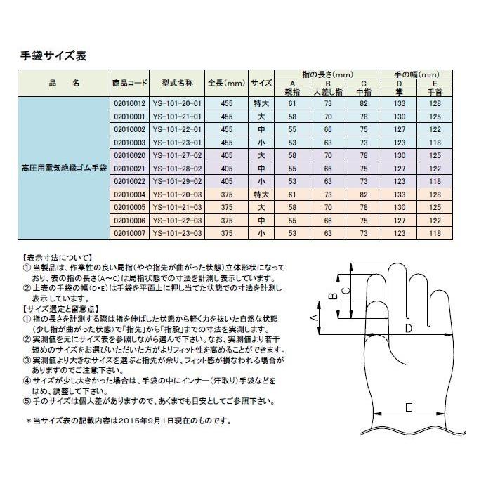 ヨツギ YS-101 高圧用電気絶縁ゴム手袋