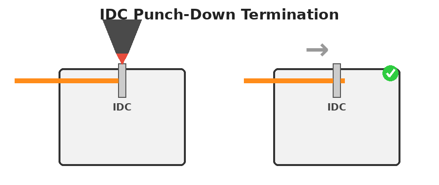 Diagrama de terminación por impacto IDC