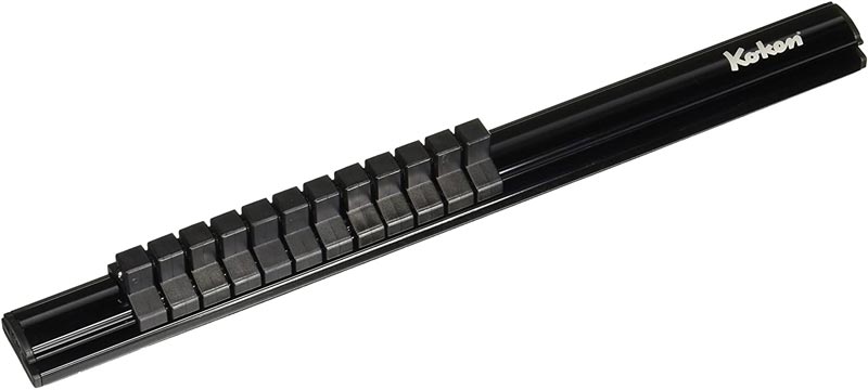 Ko-ken(コーケン) アルミソケットレール 差込角9.5mm用クリップ12ヶ付 全長300mm RSAL300-3/8X12