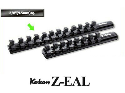 Ko-ken(コーケン) アルミソケットレール 差込角9.5mm用クリップ12ヶ付 全長300mm RSAL300-3/8X12