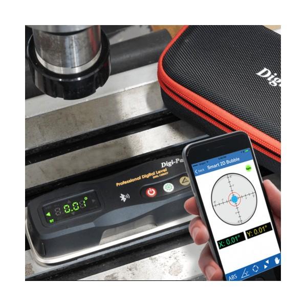 DigiPas DWL1500XY 2軸精密スマートデジタル平形水準器 傾斜計 Bluetooth 0.02mm/m