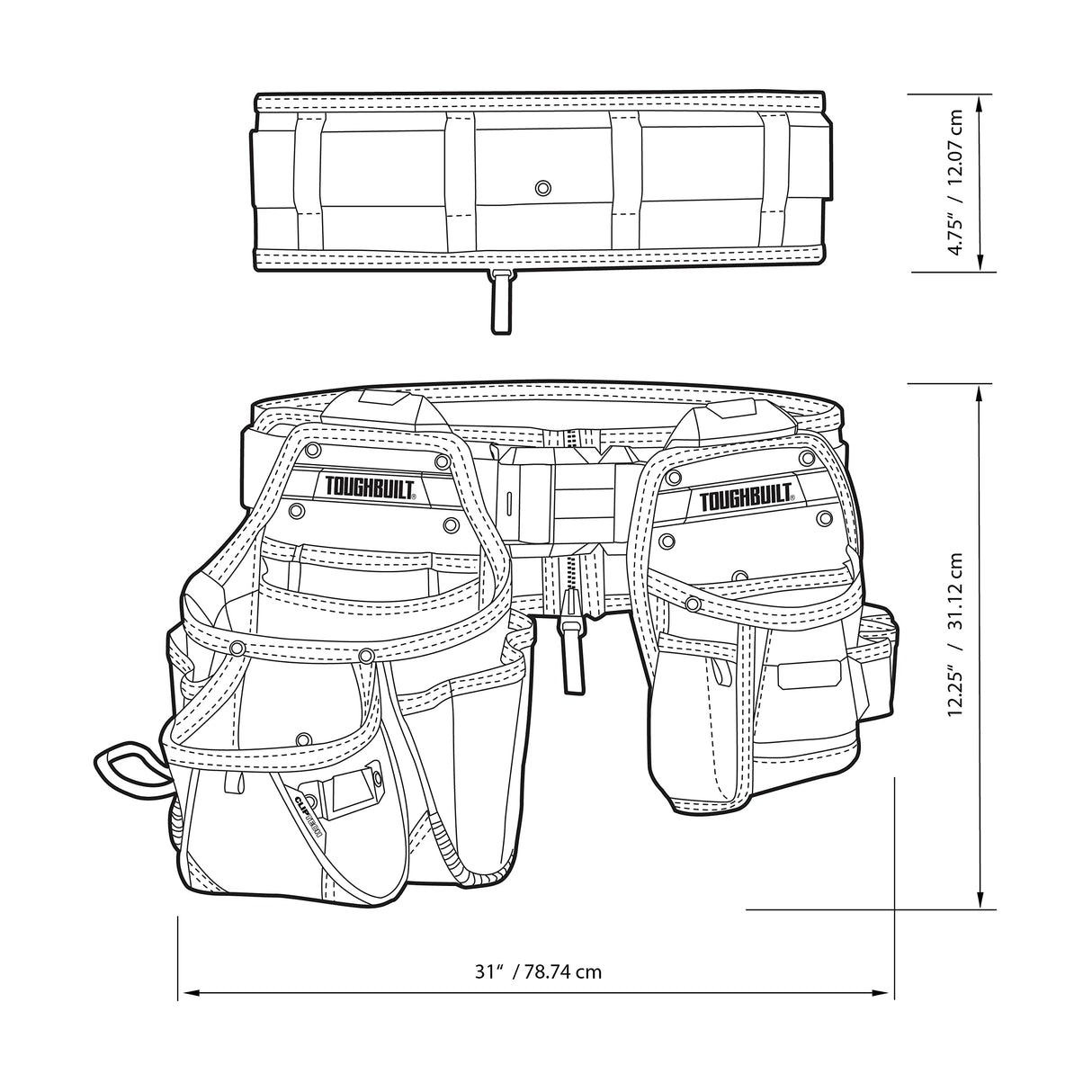 ToughBuilt TB-CT-111-CP 3-teiliges Handyman-Set