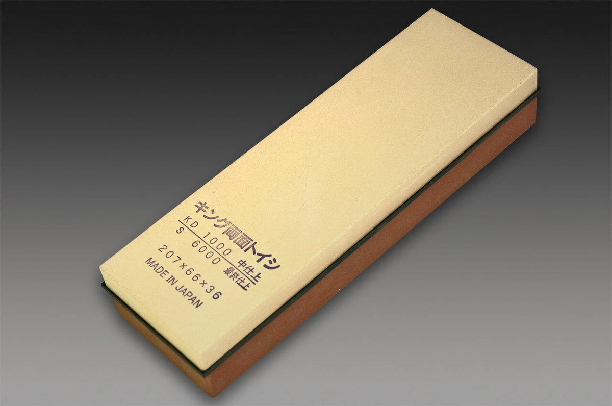 King KDS combination waterstone, 1000/6000 grit, Japanese brand
