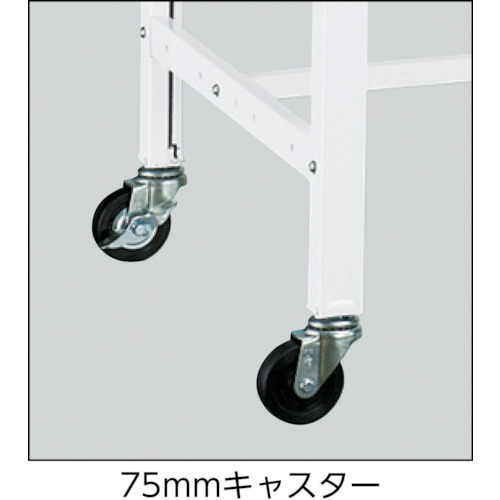 TRUSCO BO-1260C75 75mmキャスター部分クローズアップ(販売ページ掲載の画像)